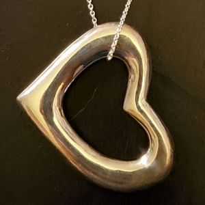 Sterling silver heart necklace